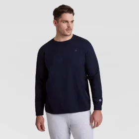 Classic Long Sleeve T-Shirt, Embroidered C Logo - Big & Tall
