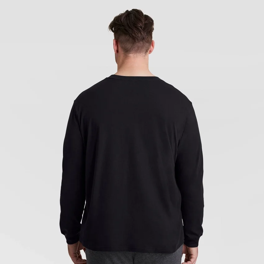 Classic Long Sleeve T-Shirt, Embroidered C Logo - Big & Tall