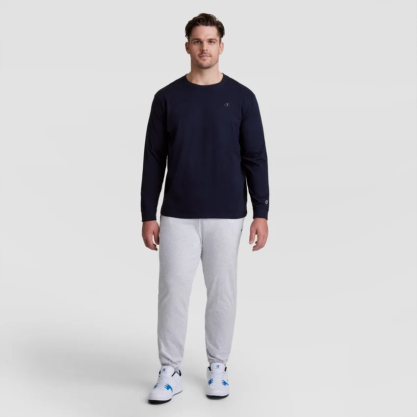 Classic Long Sleeve T-Shirt, Embroidered C Logo - Big & Tall