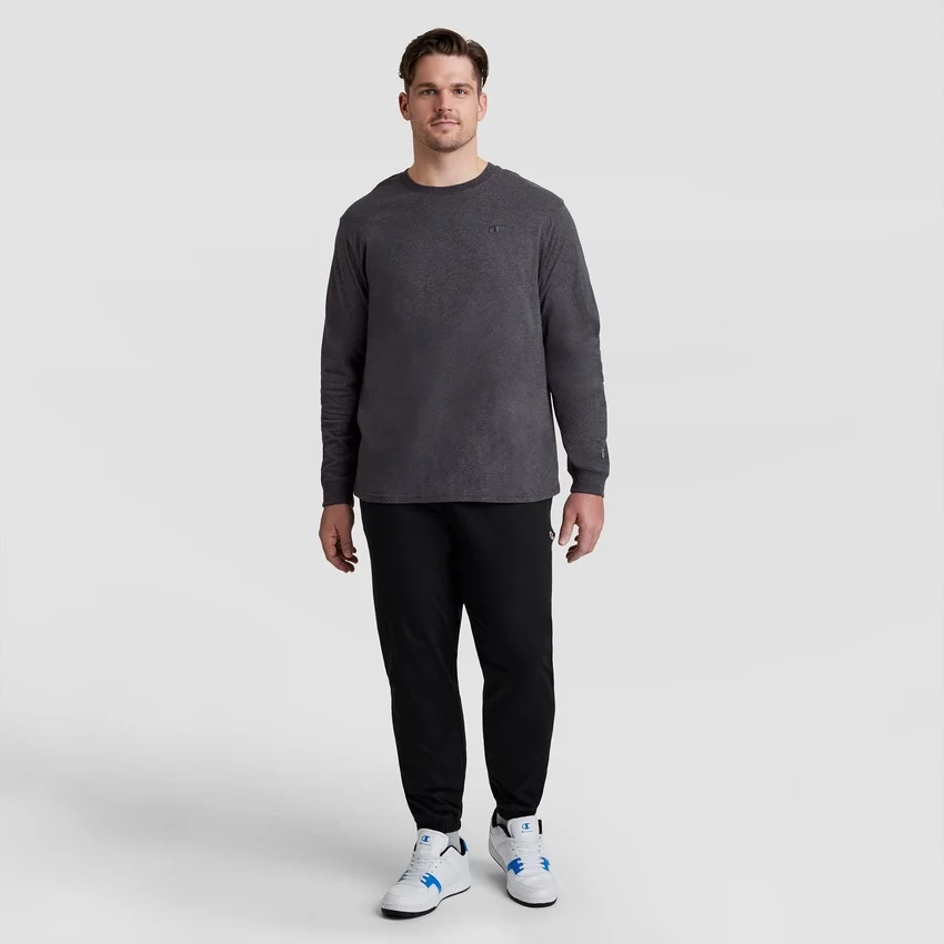 Classic Long Sleeve T-Shirt, Embroidered C Logo - Big & Tall
