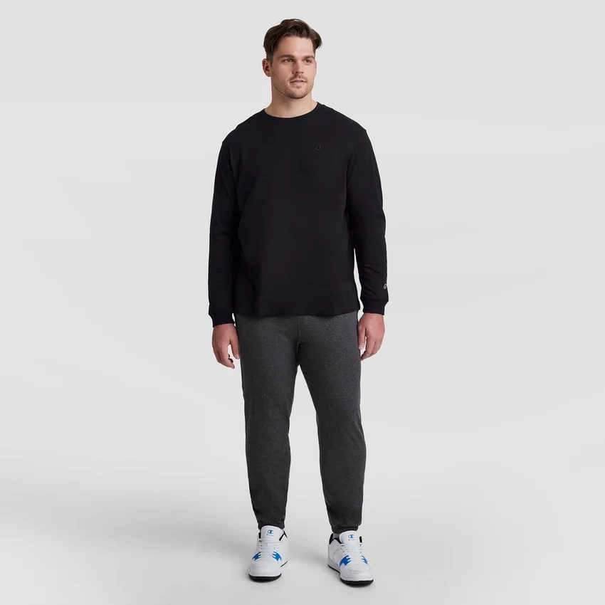 Classic Long Sleeve T-Shirt, Embroidered C Logo - Big & Tall