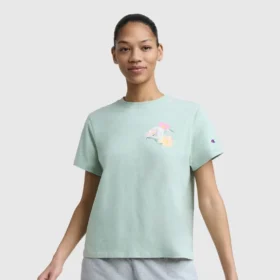 Floral Mesh "C" Graphic T-Shirt, C Logo
