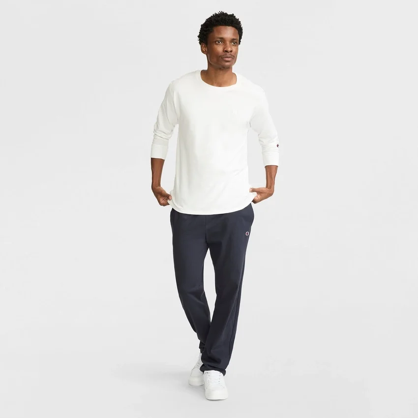 Lightweight Lounge Pants, Open Hem, C Logo