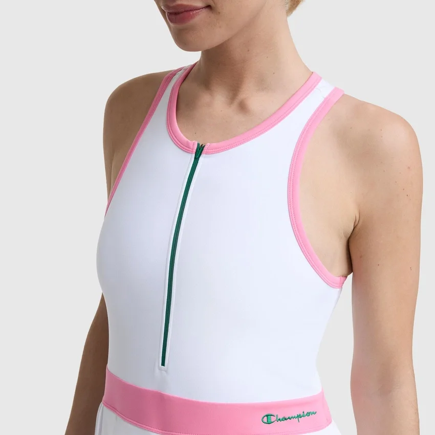 Match Point Tennis Dress, Embroidered Script Logo