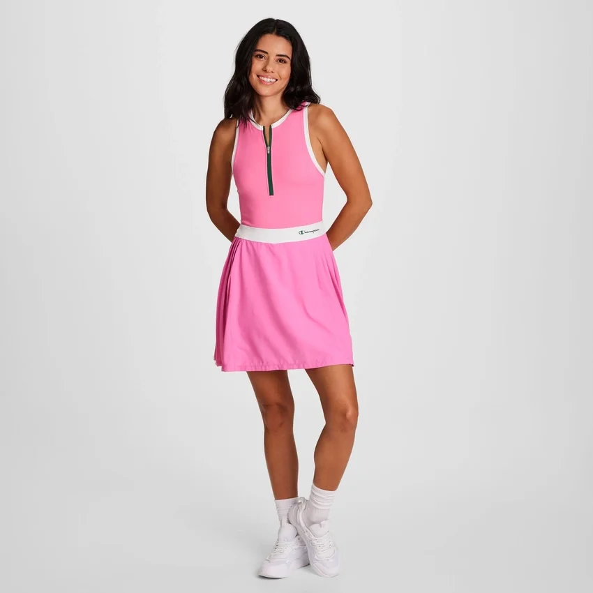 Match Point Tennis Dress, Embroidered Script Logo