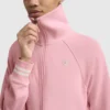 Pitcher Full-Zip Mockneck Top, C Logo