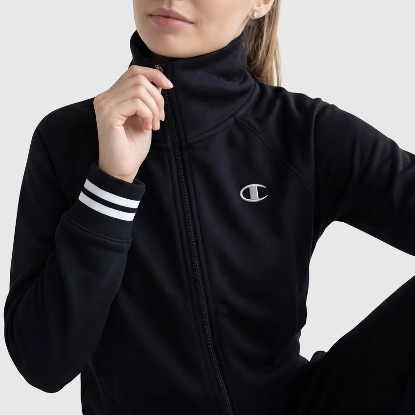 Pitcher Full-Zip Mockneck Top, C Logo