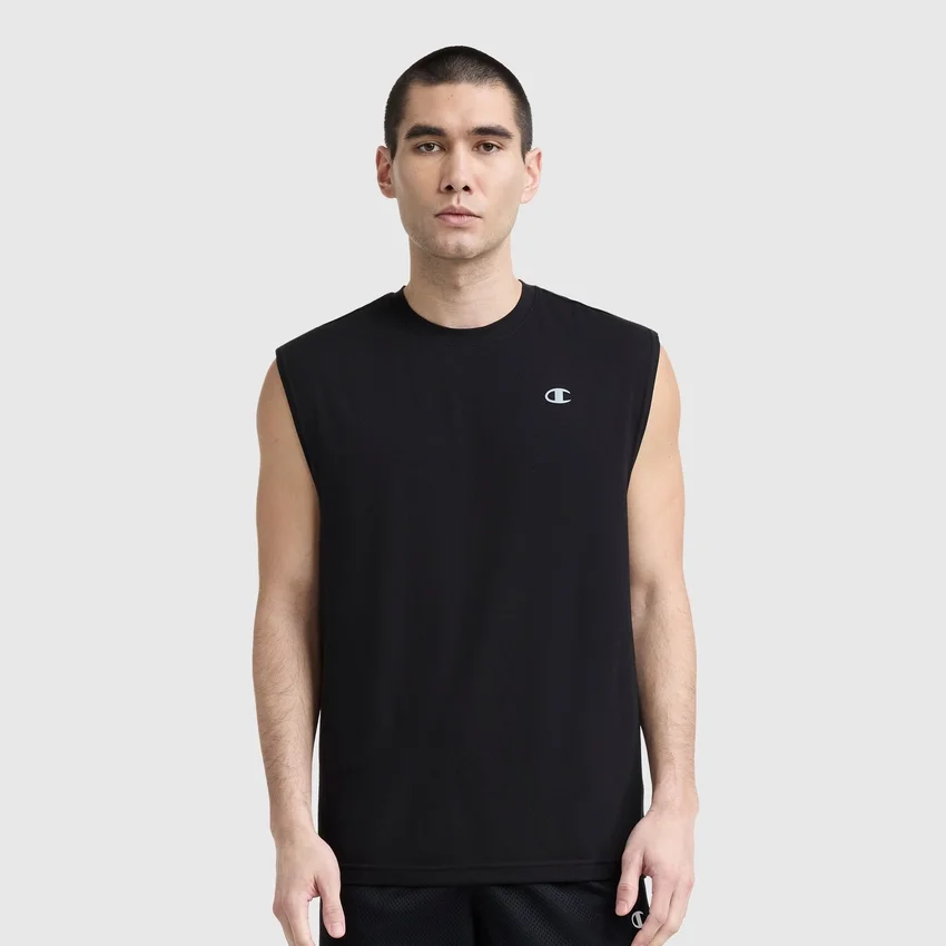 Sport Crewneck Muscle Tee, Script Logo